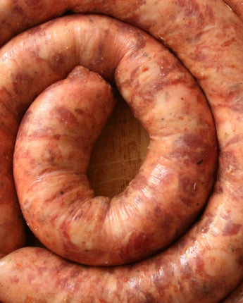 Raw homemade sausage