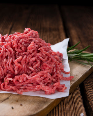 Raw ground hamburger meat