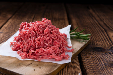 Raw ground hamburger meat